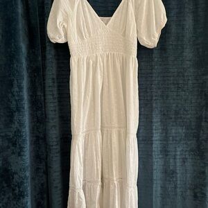 ASOS Elegant White Puff Sleeve Dress